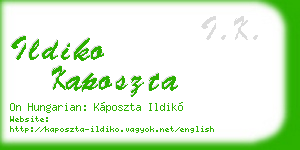 ildiko kaposzta business card